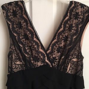 Adrianna Papell lace v-neck gown